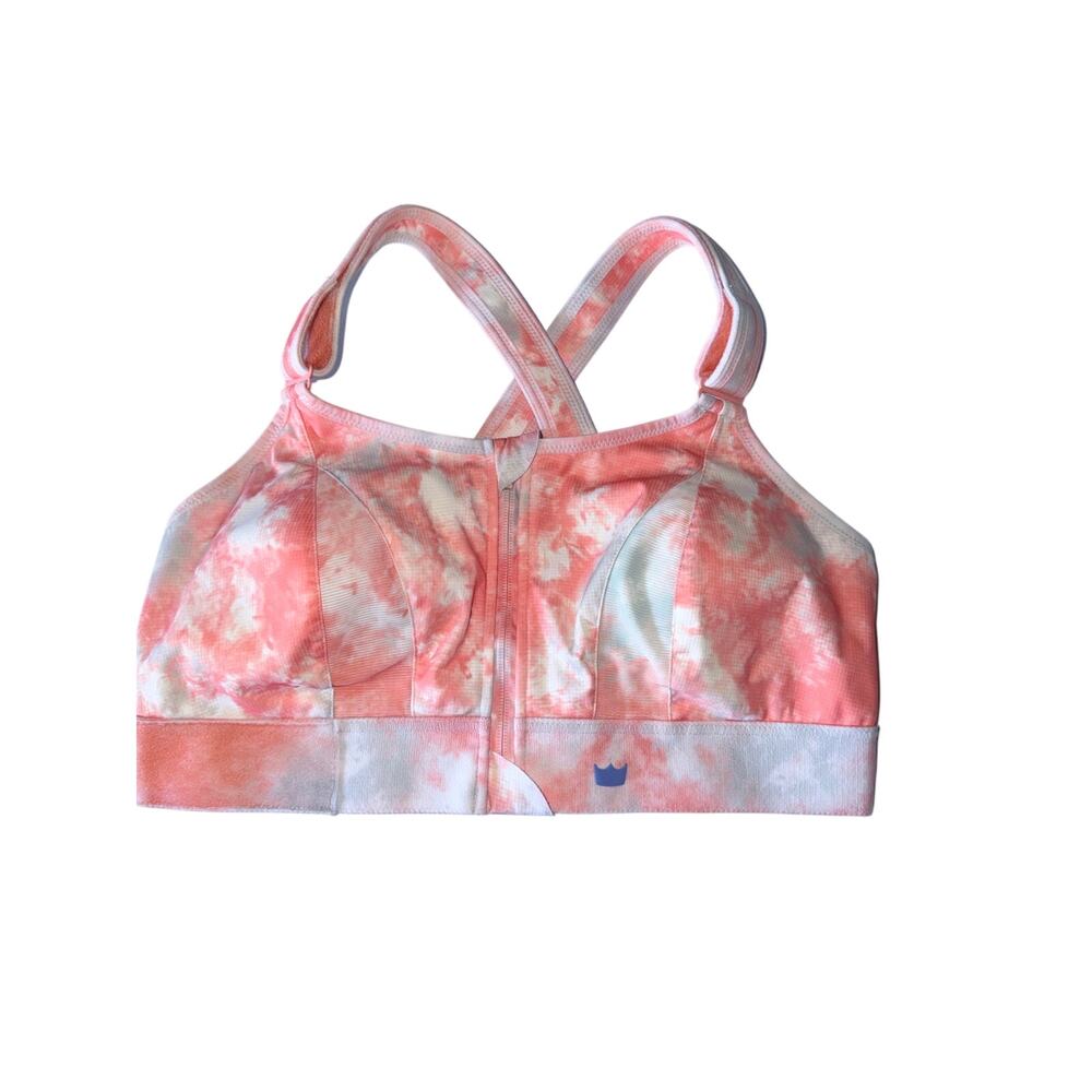 Shefit 2luxe 2 luxe XL high impact adjustable bra workout gym orange tiedye